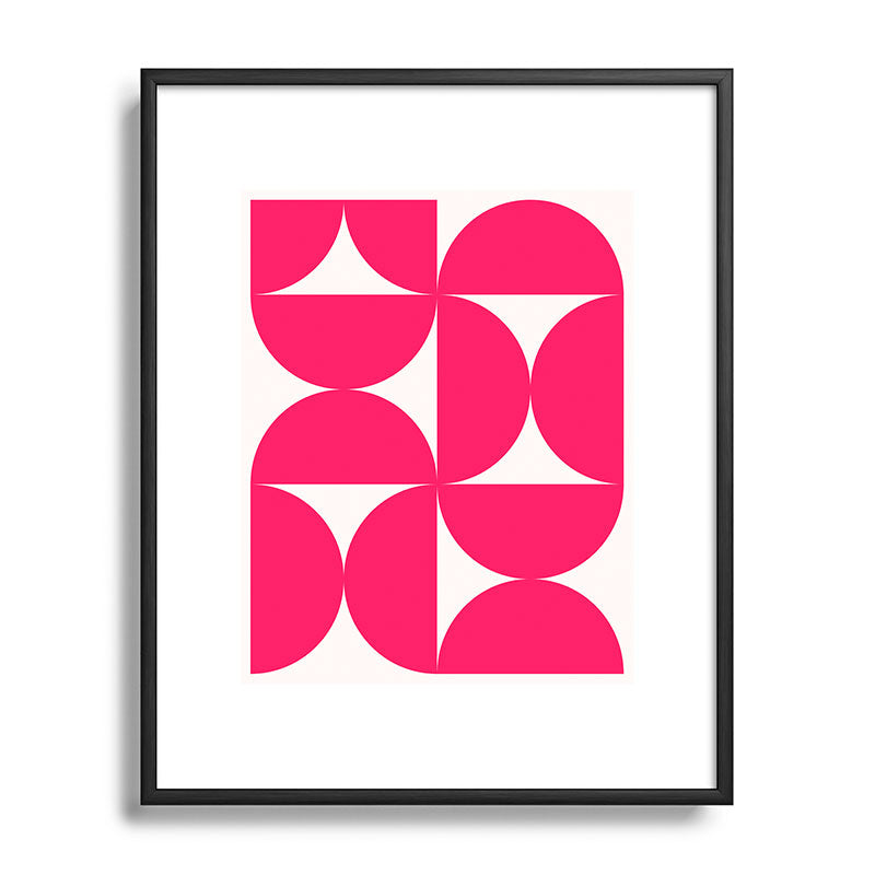 Colour Poems Bold Minimalism Viva Magenta Metal Framed Art Print