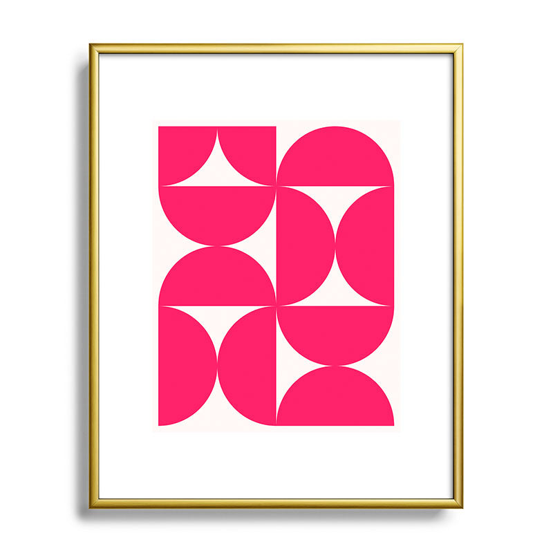 Colour Poems Bold Minimalism Viva Magenta Metal Framed Art Print