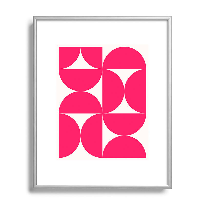 Colour Poems Bold Minimalism Viva Magenta Metal Framed Art Print