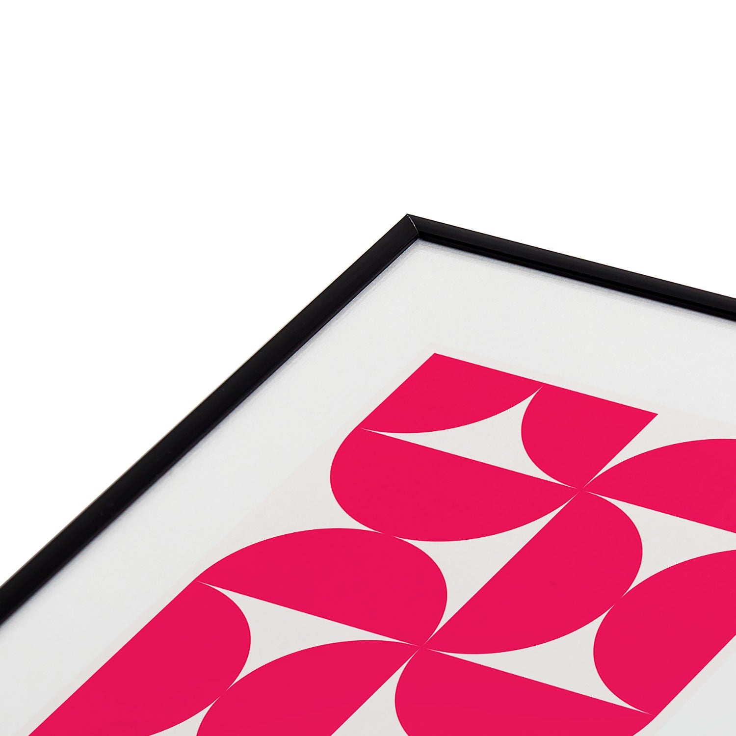Colour Poems Bold Minimalism Viva Magenta Metal Framed Art Print