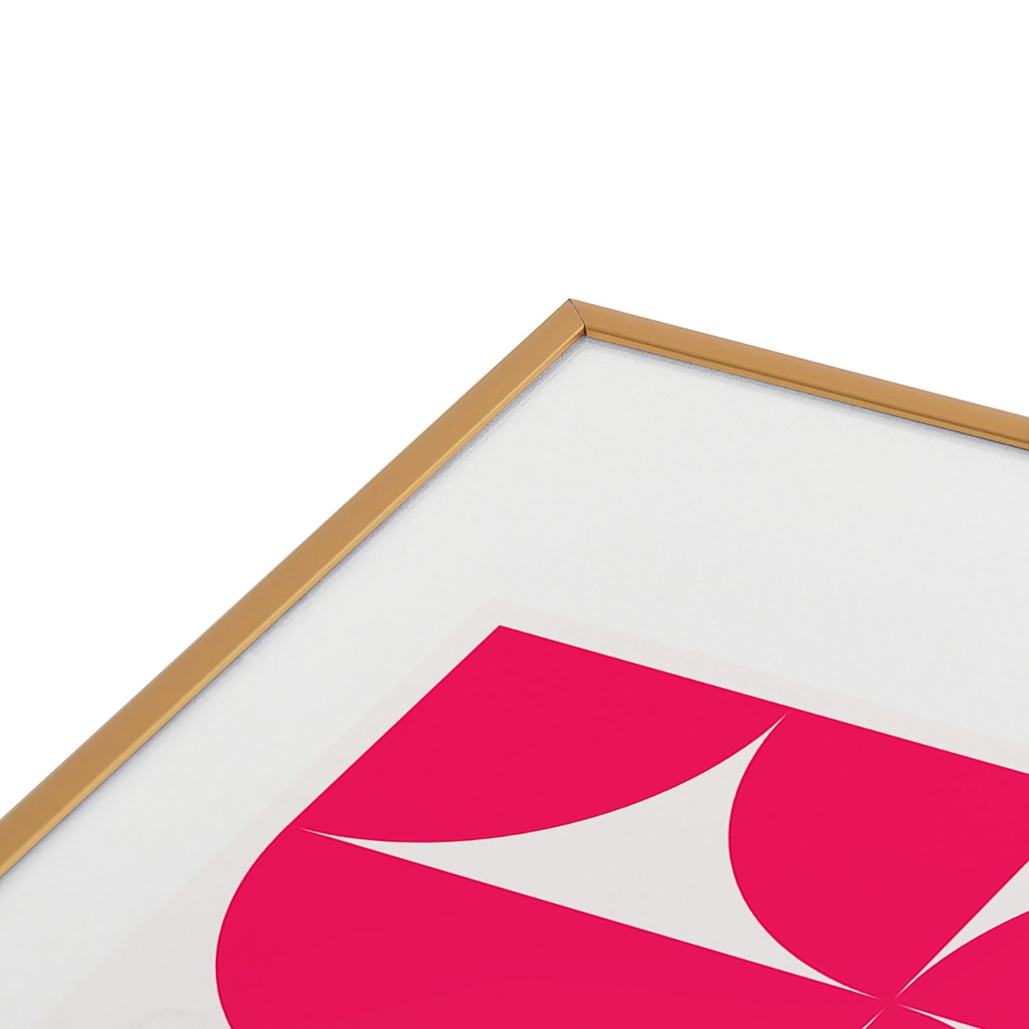 Colour Poems Bold Minimalism Viva Magenta Metal Framed Art Print