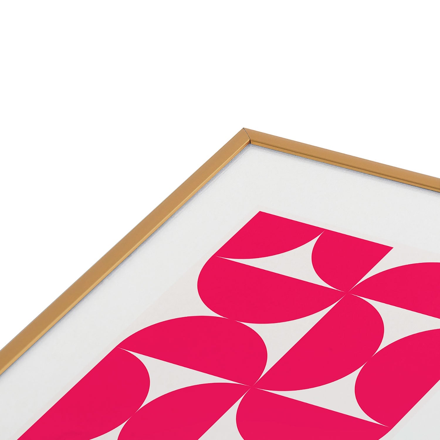 Colour Poems Bold Minimalism Viva Magenta Metal Framed Art Print