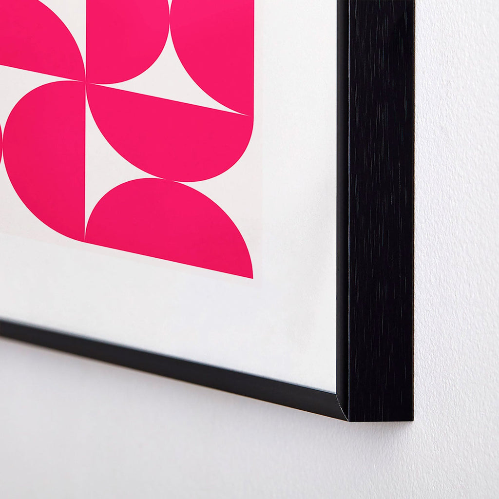 Colour Poems Bold Minimalism Viva Magenta Metal Framed Art Print