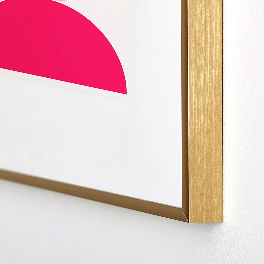 Colour Poems Bold Minimalism Viva Magenta Metal Framed Art Print