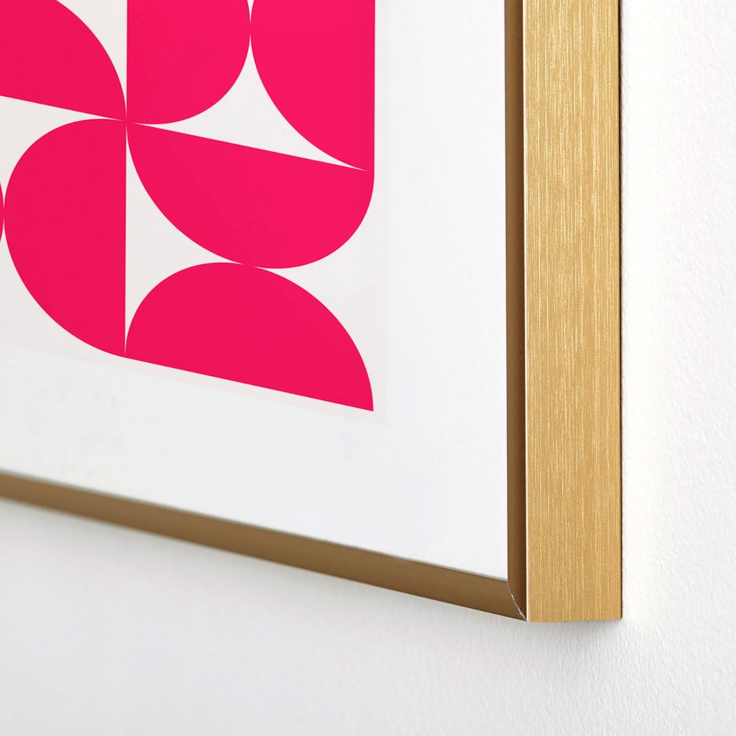 Colour Poems Bold Minimalism Viva Magenta Metal Framed Art Print