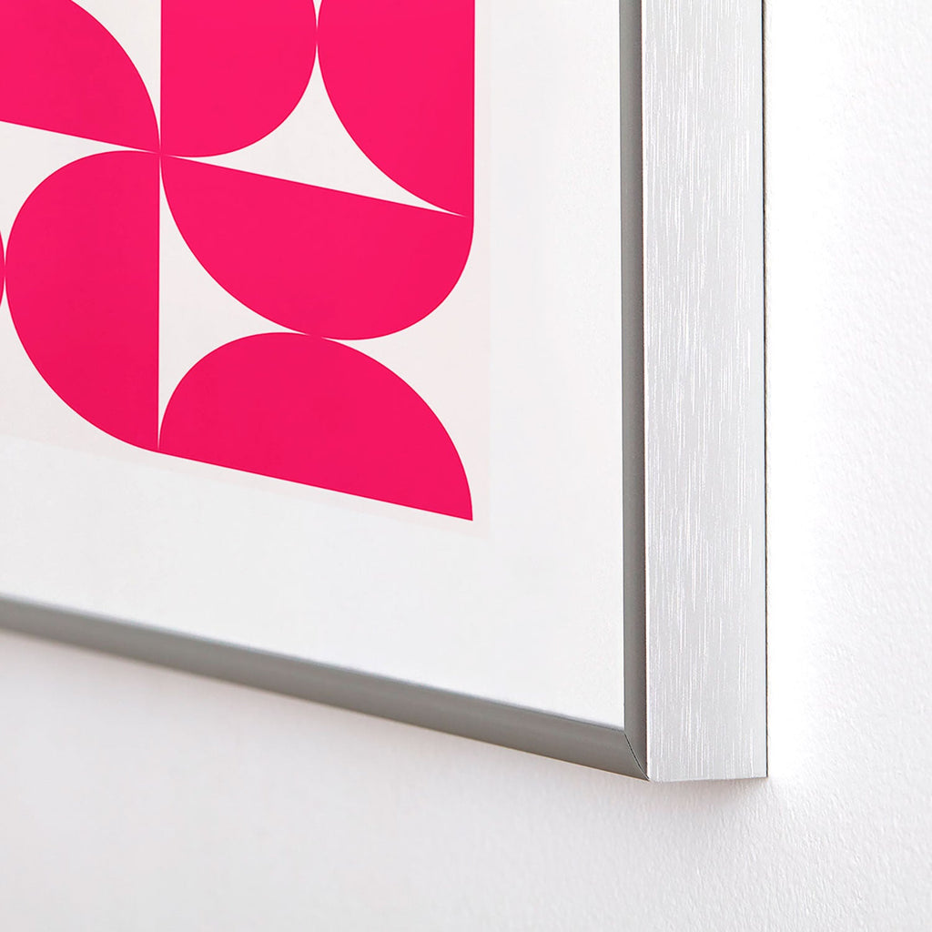 Colour Poems Bold Minimalism Viva Magenta Metal Framed Art Print