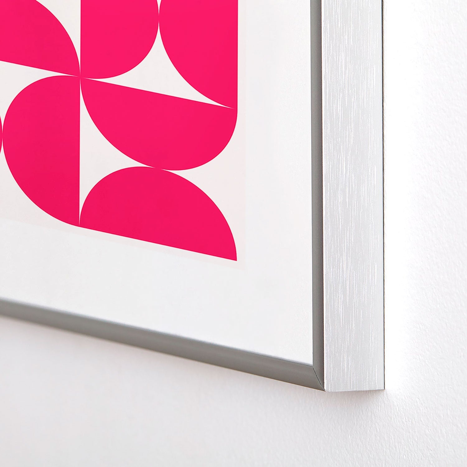 Colour Poems Bold Minimalism Viva Magenta Metal Framed Art Print