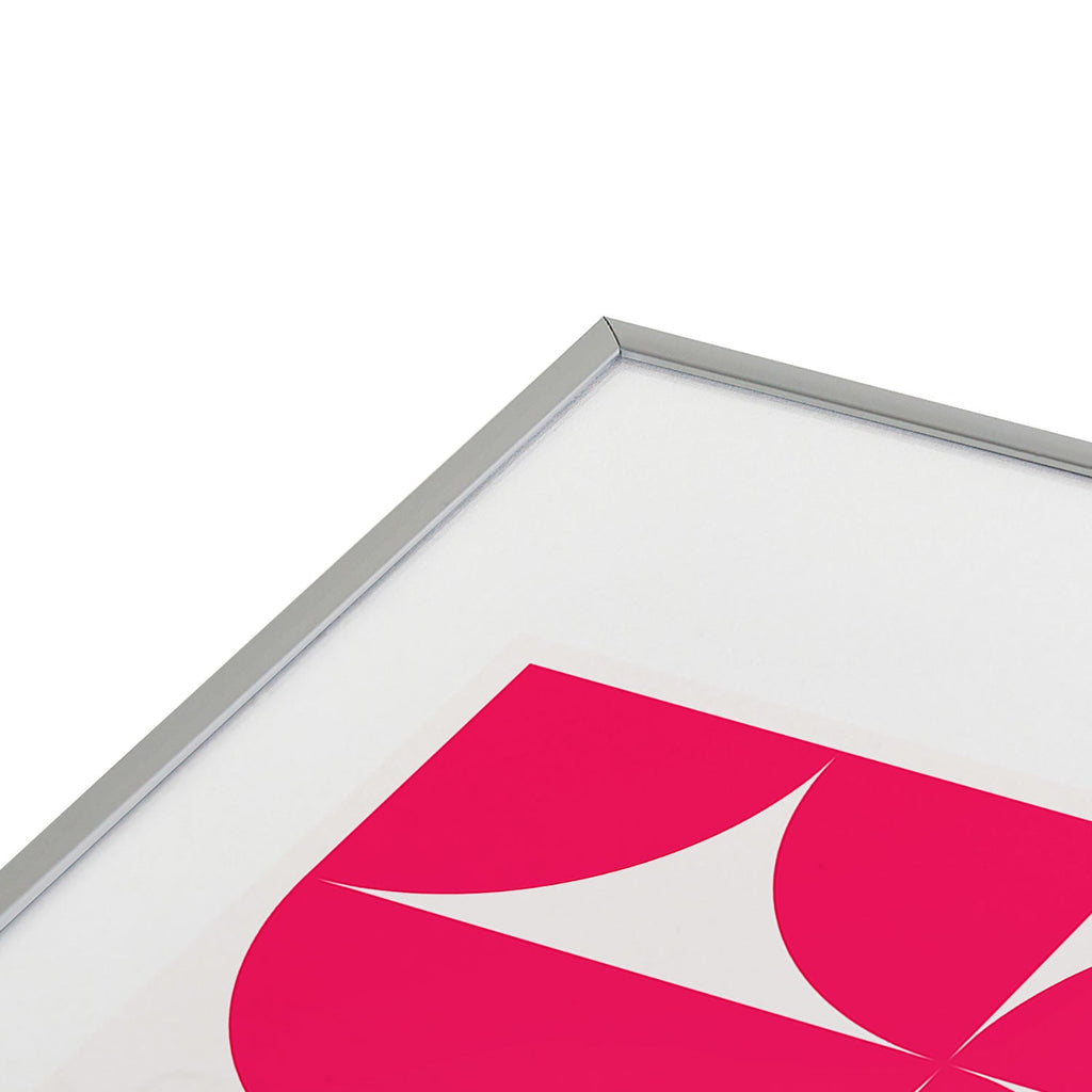 Colour Poems Bold Minimalism Viva Magenta Metal Framed Art Print