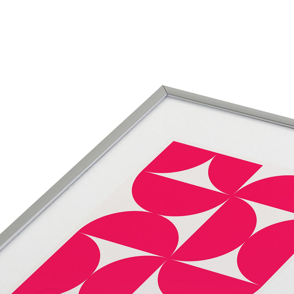 Colour Poems Bold Minimalism Viva Magenta Metal Framed Art Print