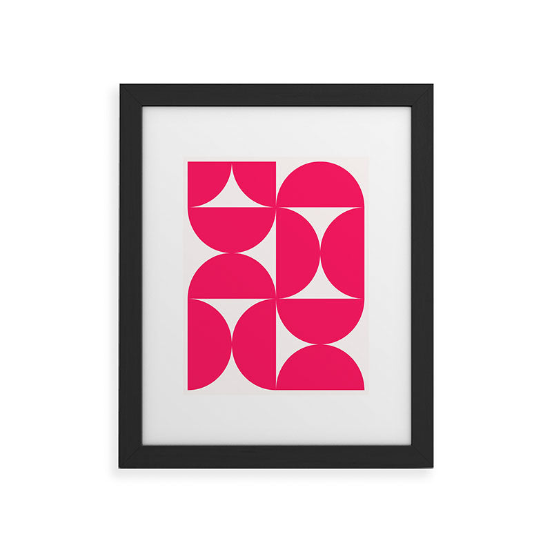 Colour Poems Bold Minimalism Viva Magenta Framed Art Print