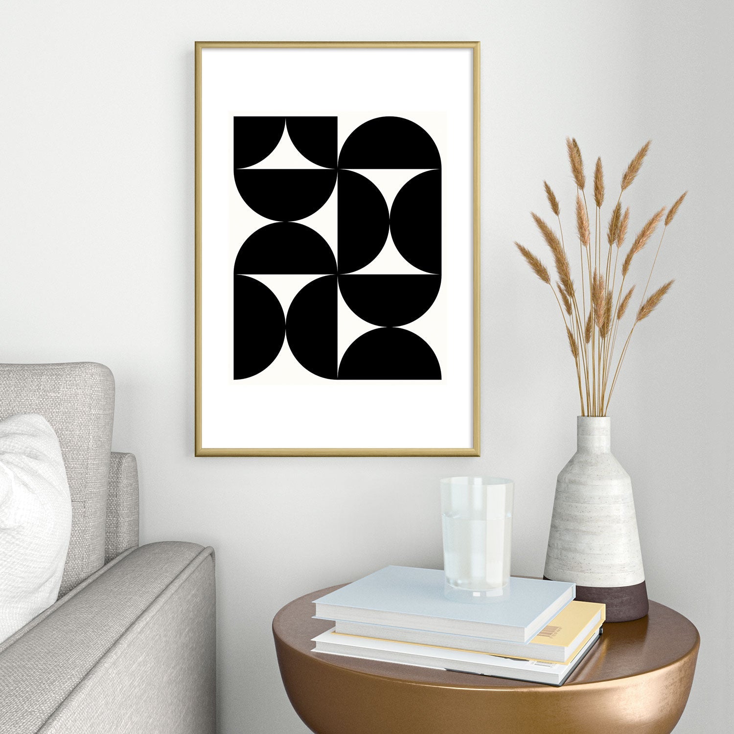 Colour Poems Bold Minimalism XLV Metal Framed Art Print