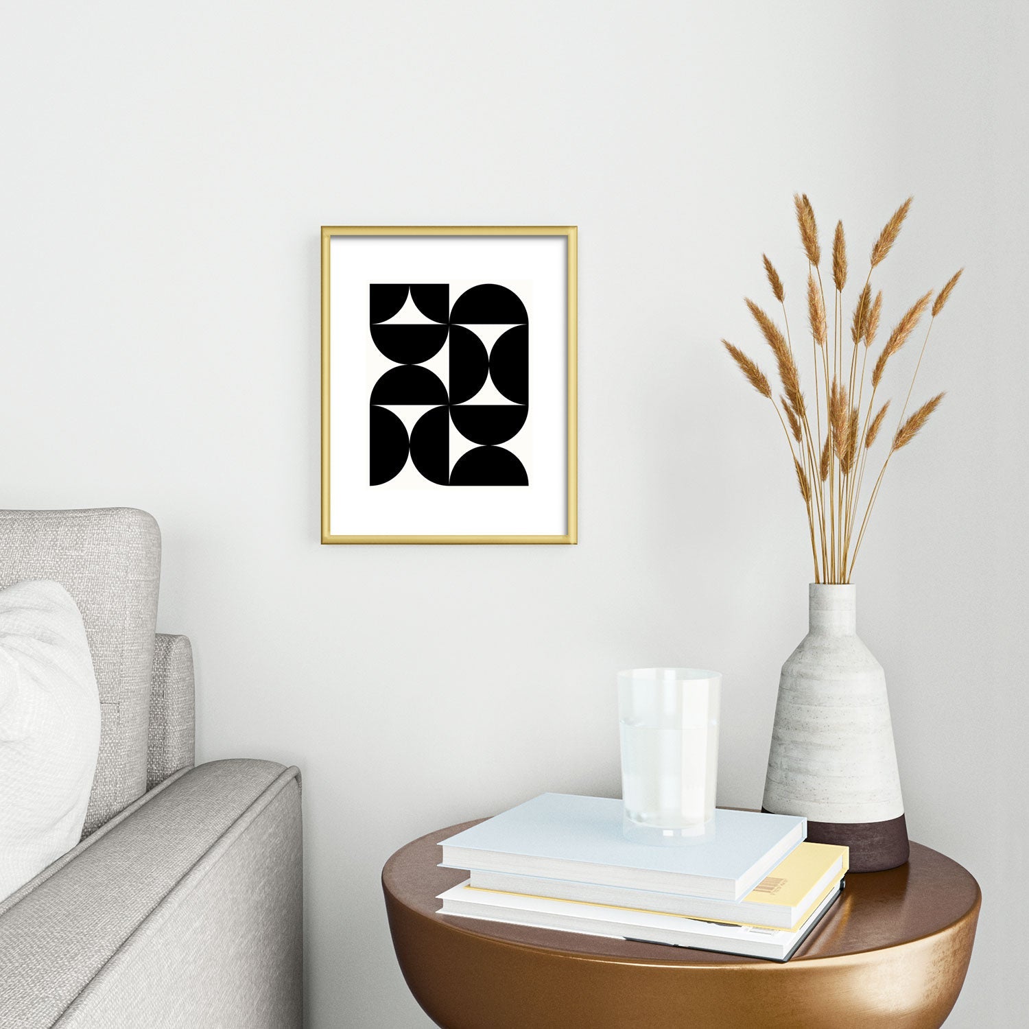 Colour Poems Bold Minimalism XLV Metal Framed Art Print