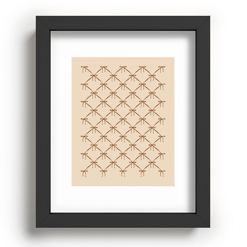 Colour Poems Bows and Ribbons Beige Recessed Framing Rectangle
