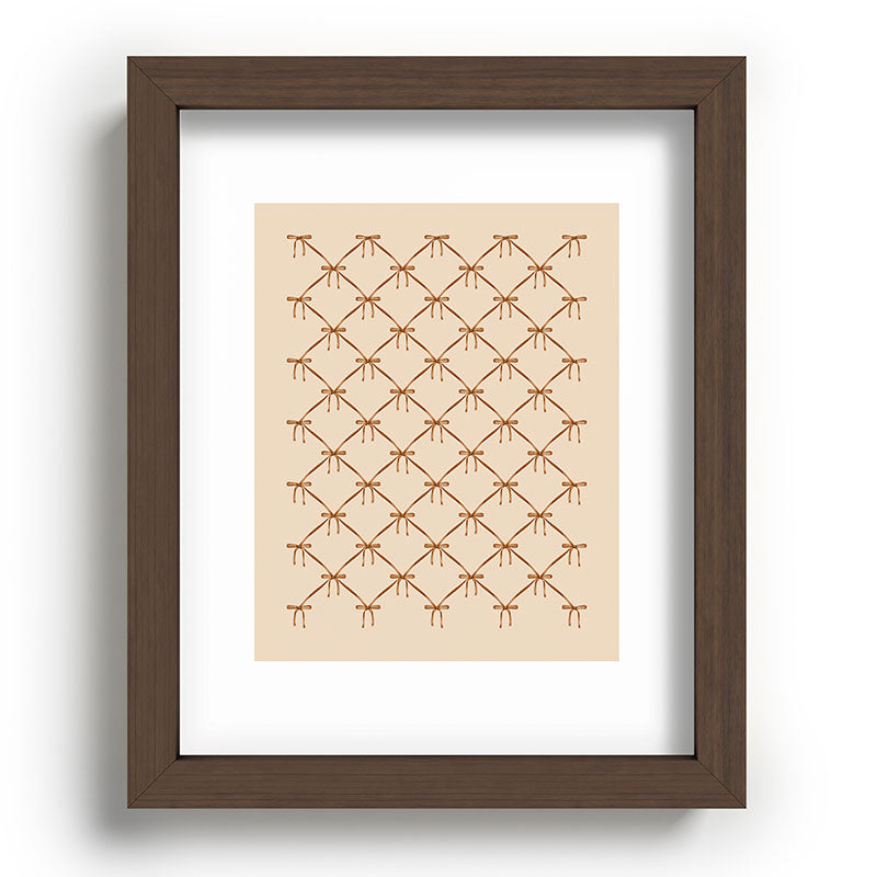 Colour Poems Bows and Ribbons Beige Recessed Framing Rectangle