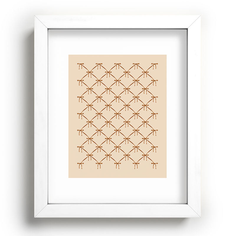 Colour Poems Bows and Ribbons Beige Recessed Framing Rectangle