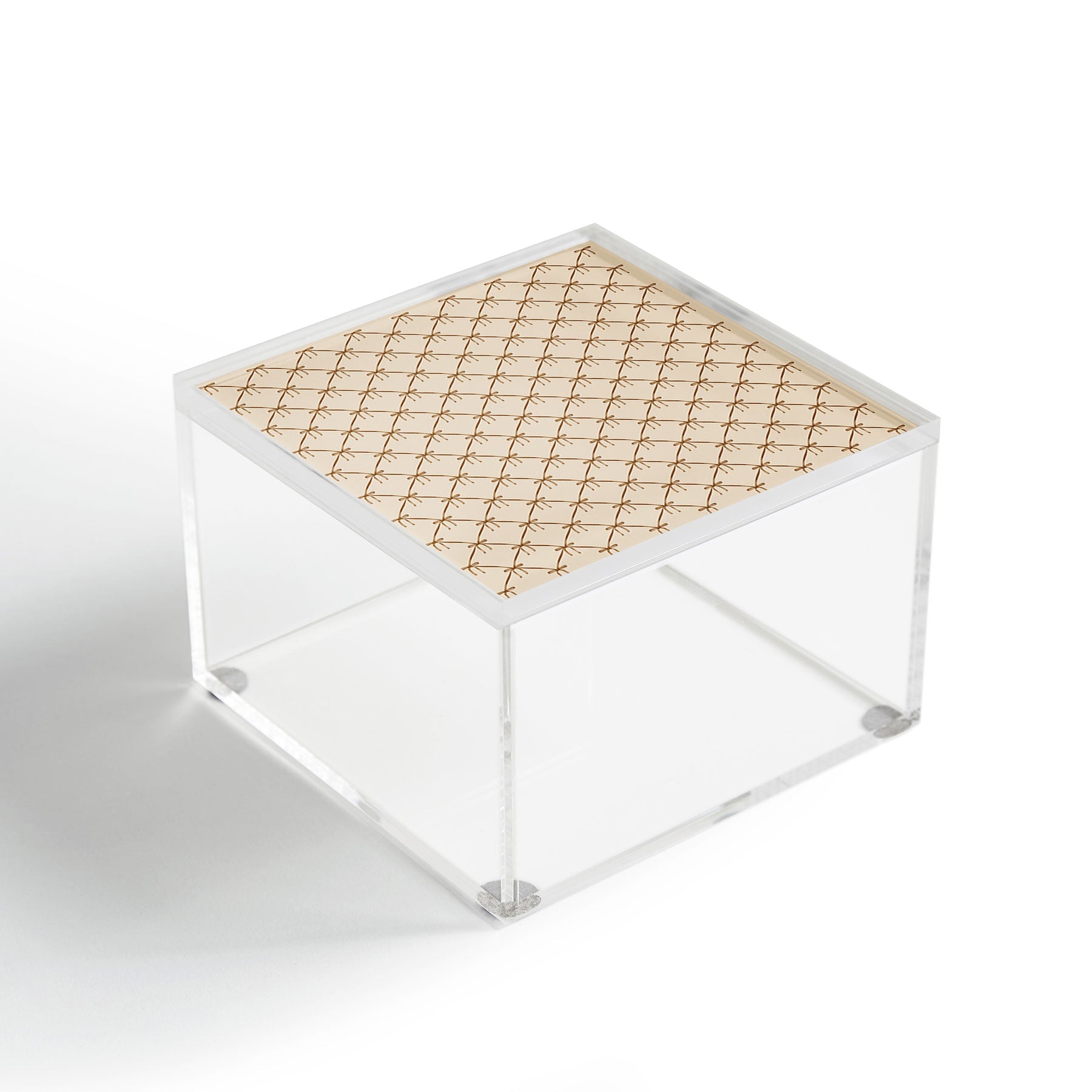 Colour Poems Bows and Ribbons Beige Acrylic Box