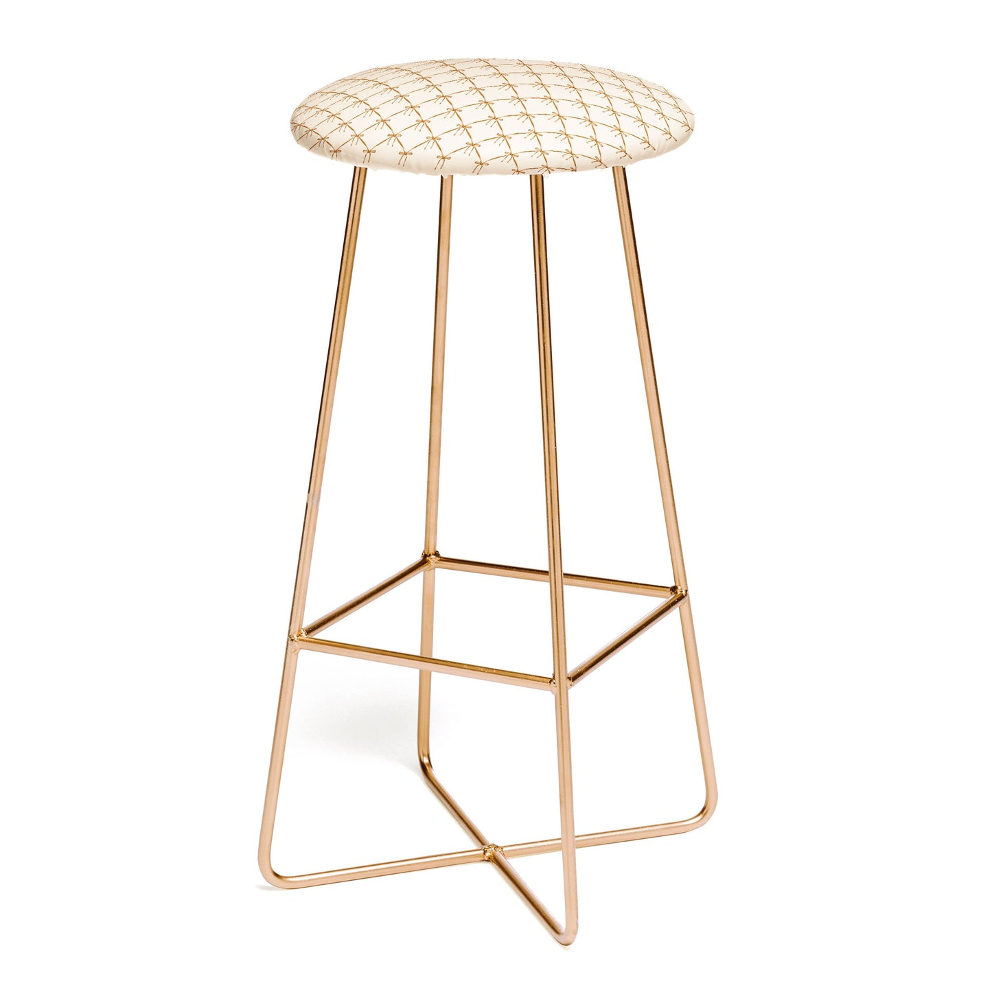 Colour Poems Bows and Ribbons Beige Bar Stool