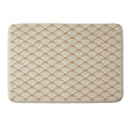 Colour Poems Bows and Ribbons Beige Memory Foam Bath Mat