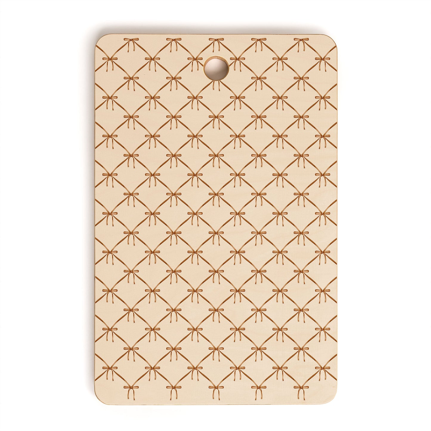 Colour Poems Bows and Ribbons Beige Cutting Board Rectangle