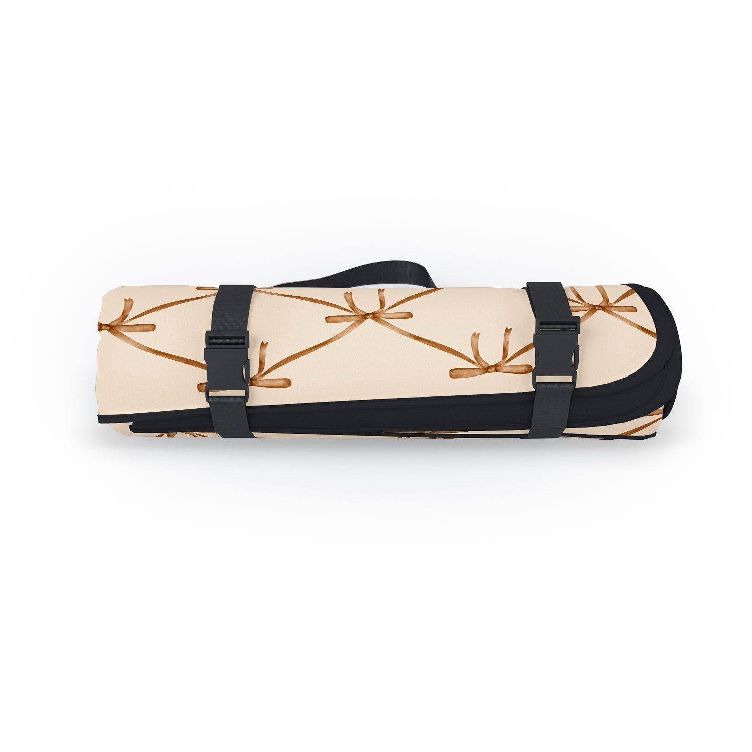 Colour Poems Bows and Ribbons Beige Picnic Blanket