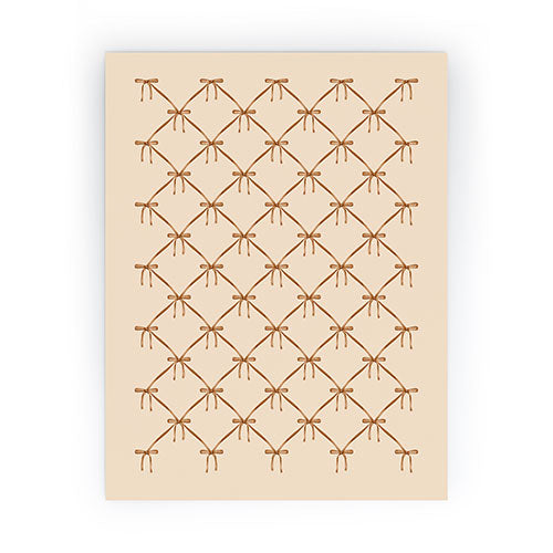 Colour Poems Bows and Ribbons Beige Mini Art Print