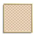 Colour Poems Bows and Ribbons Beige Square Metal Framed Art Print