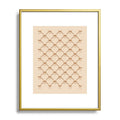 Colour Poems Bows and Ribbons Beige Metal Framed Art Print