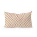 Colour Poems Bows and Ribbons Beige Oblong Throw Pillow
