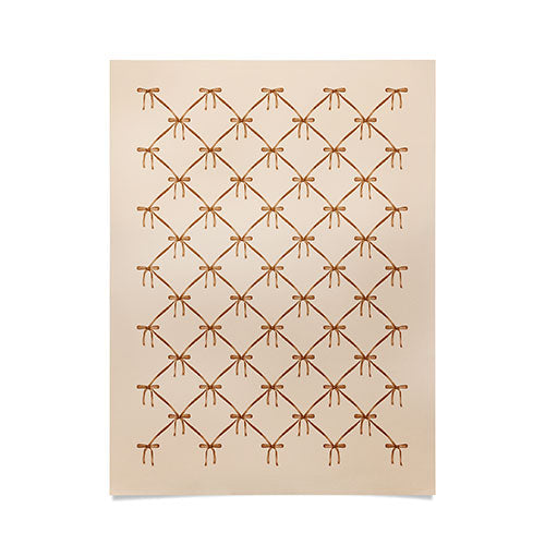 Colour Poems Bows and Ribbons Beige Poster