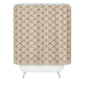 Colour Poems Bows and Ribbons Beige Shower Curtain