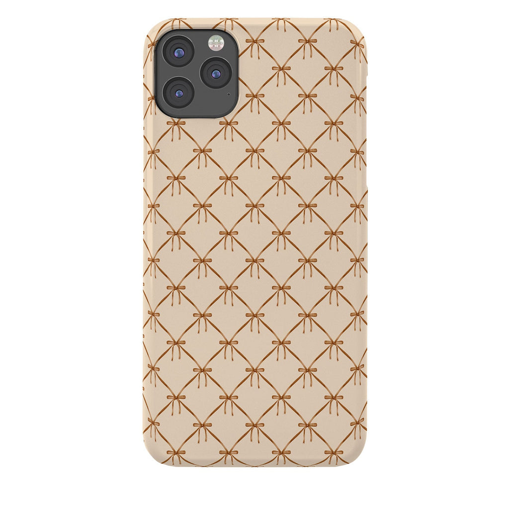 Colour Poems Bows and Ribbons Beige Phone Case