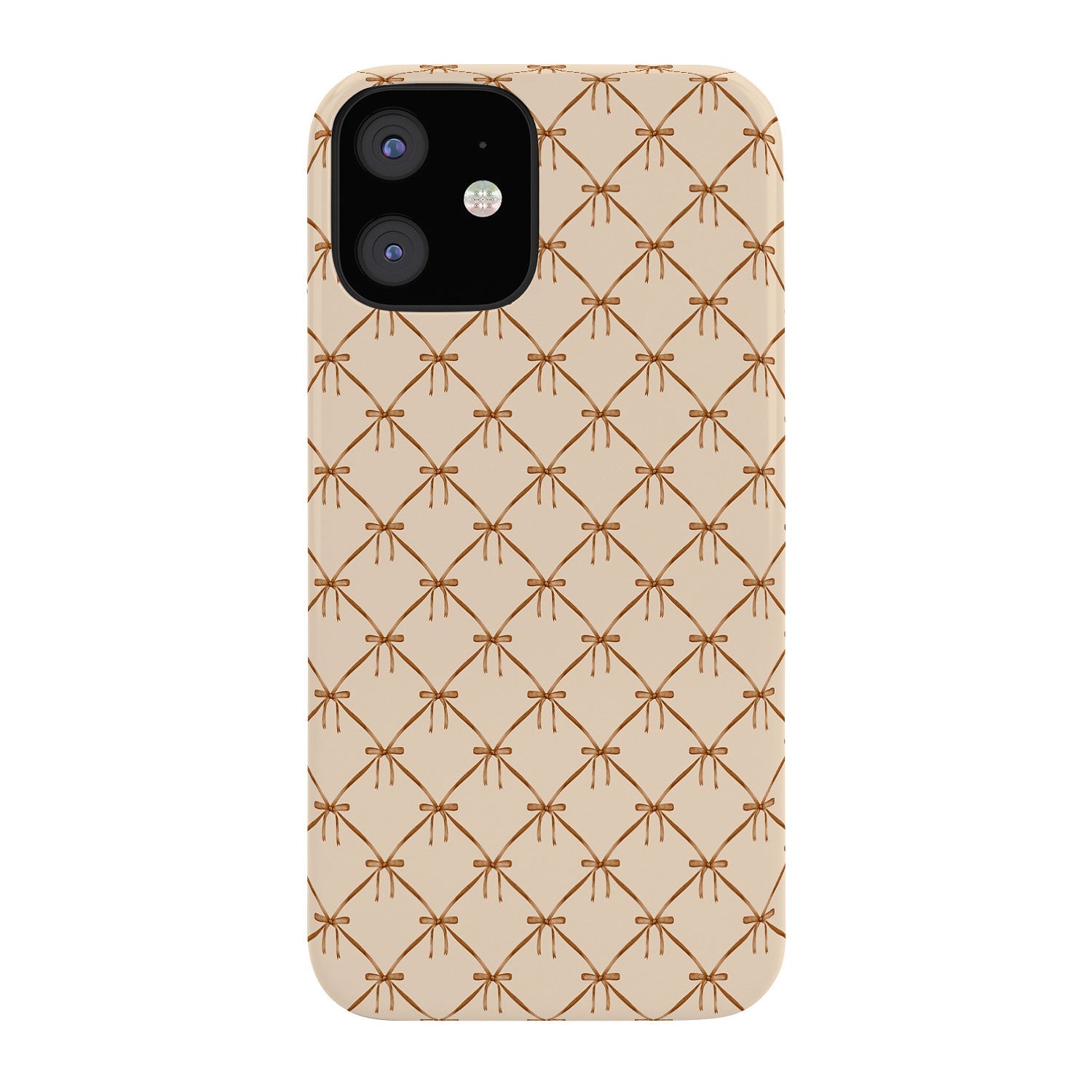 Colour Poems Bows and Ribbons Beige Phone Case