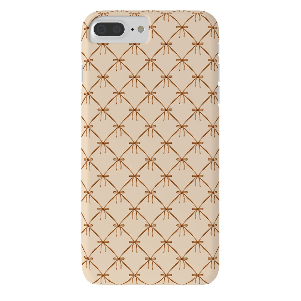 Colour Poems Bows and Ribbons Beige Phone Case