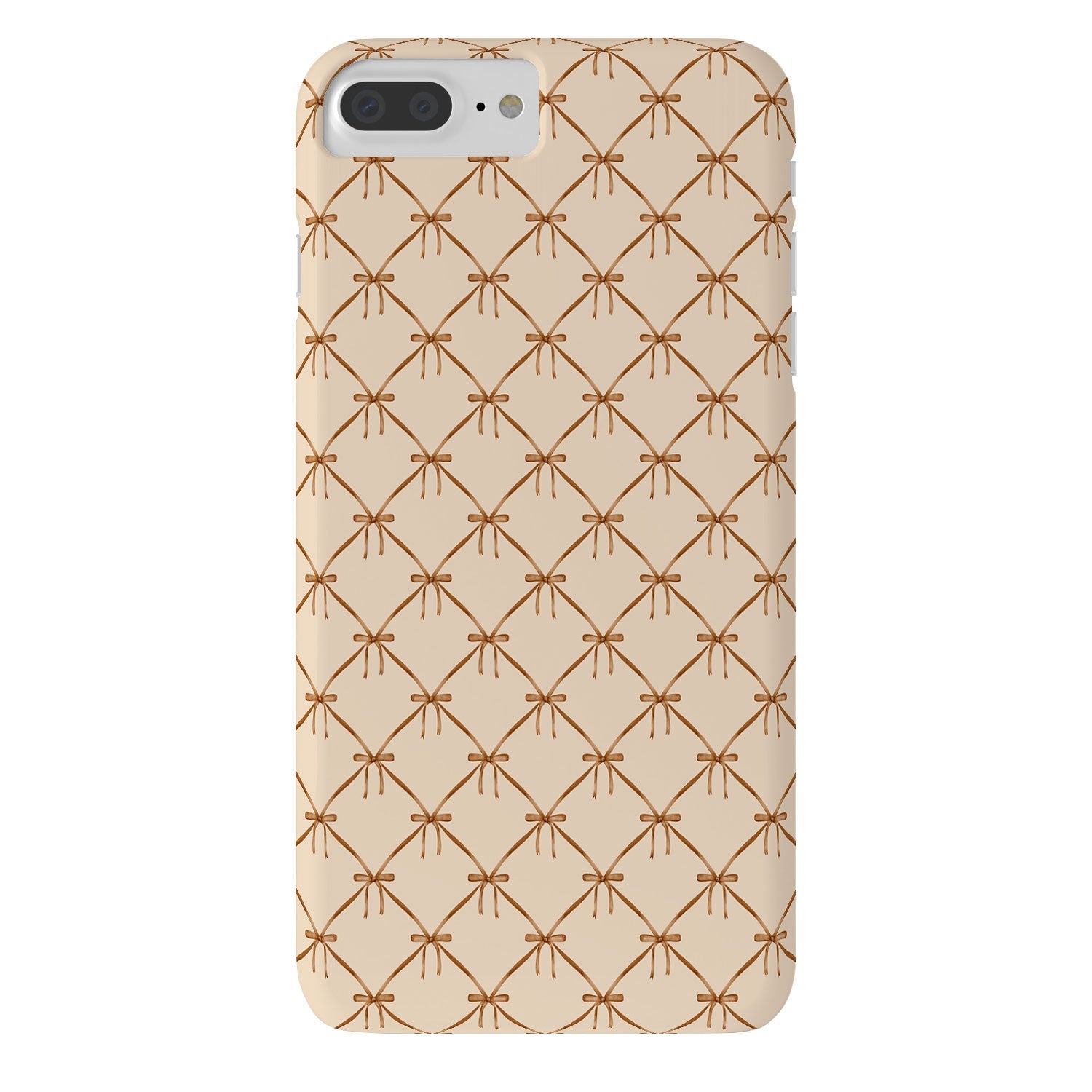 Colour Poems Bows and Ribbons Beige Phone Case