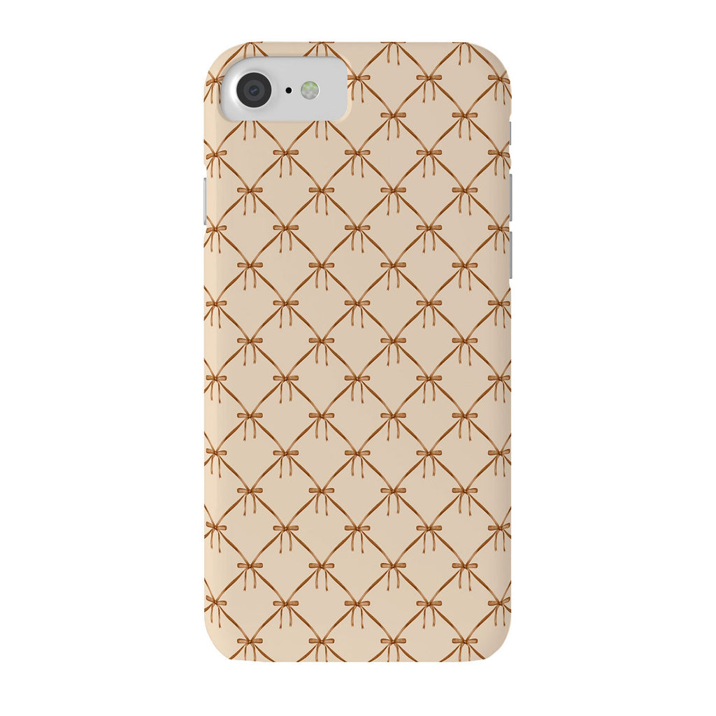 Colour Poems Bows and Ribbons Beige Phone Case