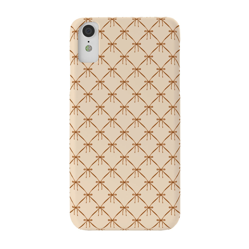 Colour Poems Bows and Ribbons Beige Phone Case
