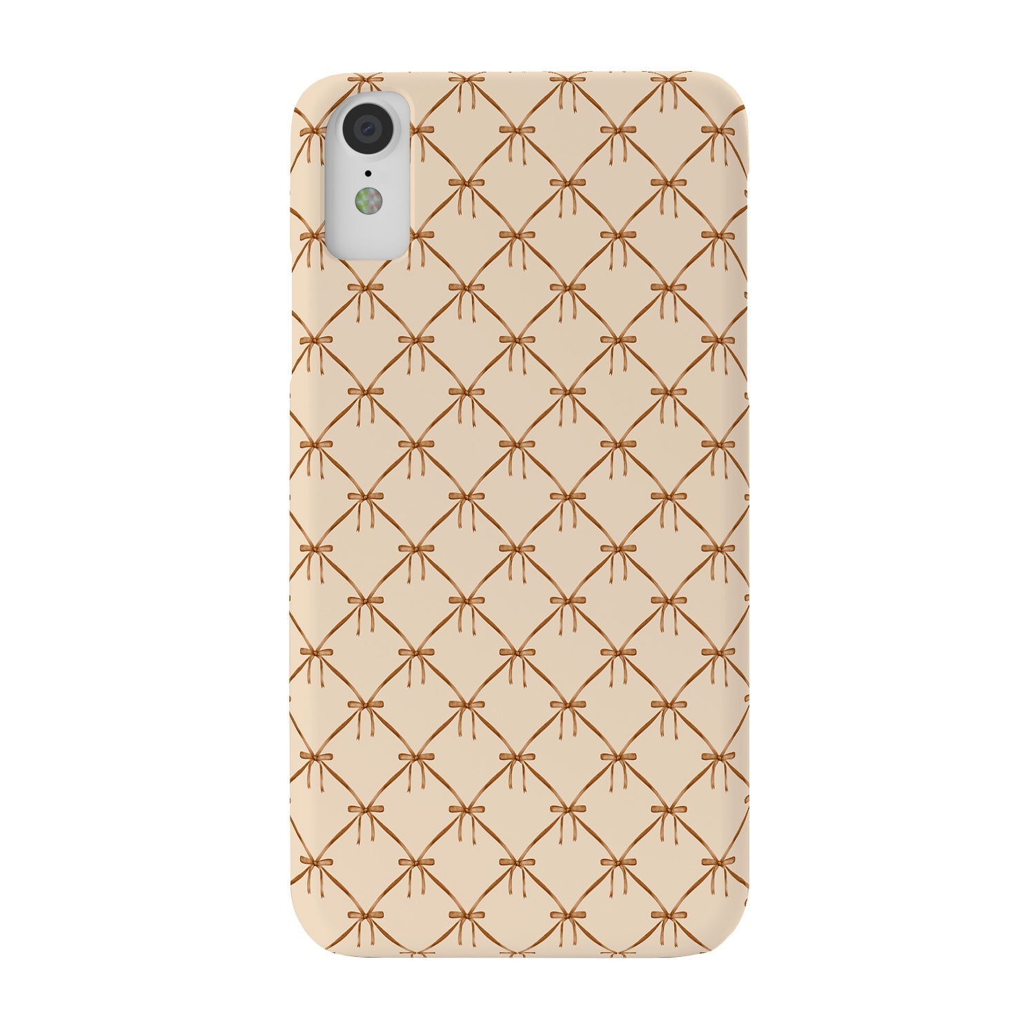 Colour Poems Bows and Ribbons Beige Phone Case