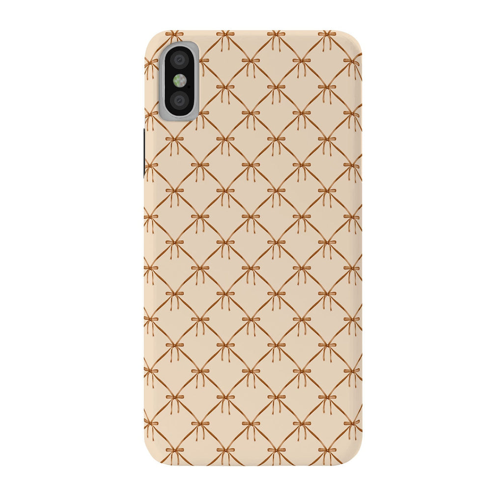 Colour Poems Bows and Ribbons Beige Phone Case