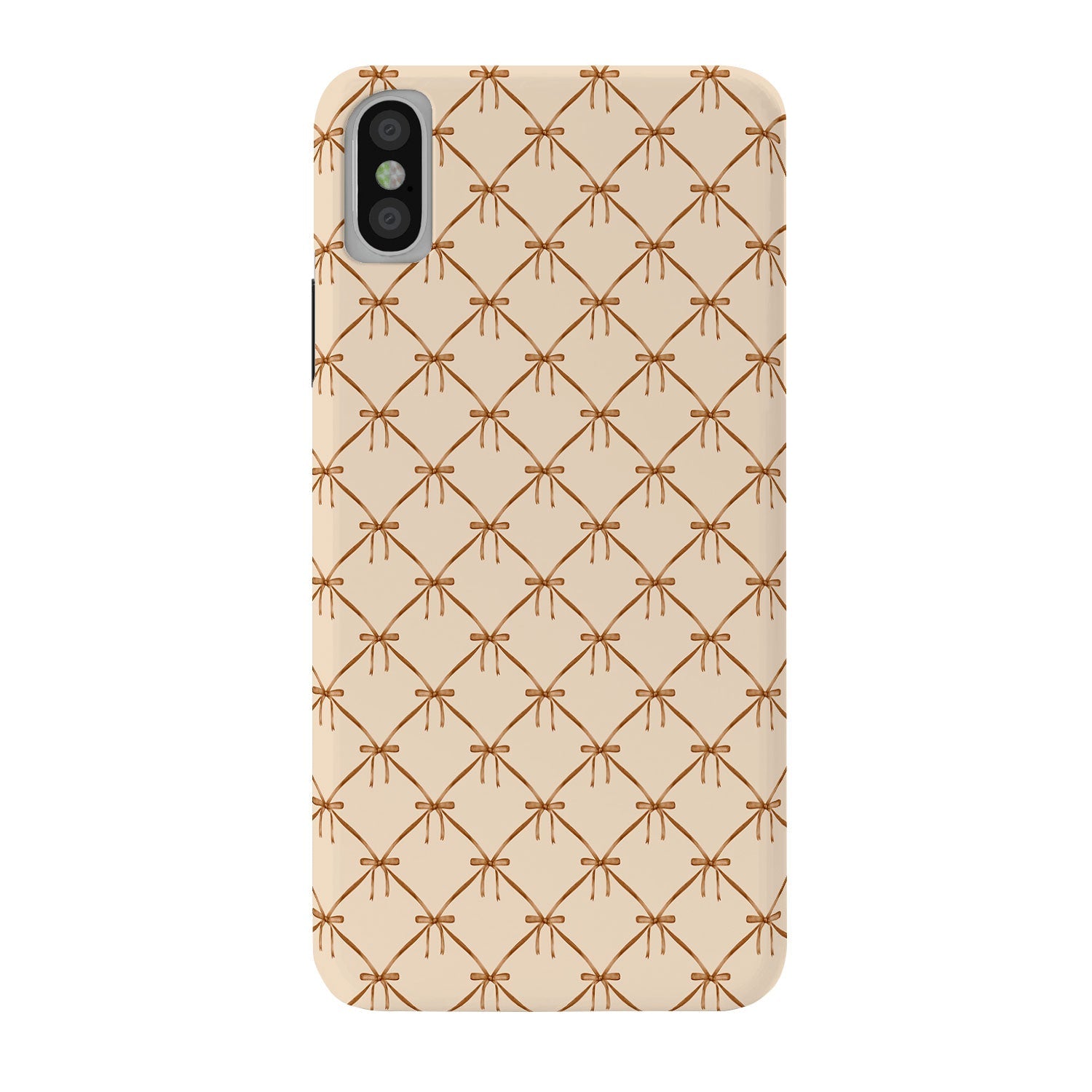 Colour Poems Bows and Ribbons Beige Phone Case