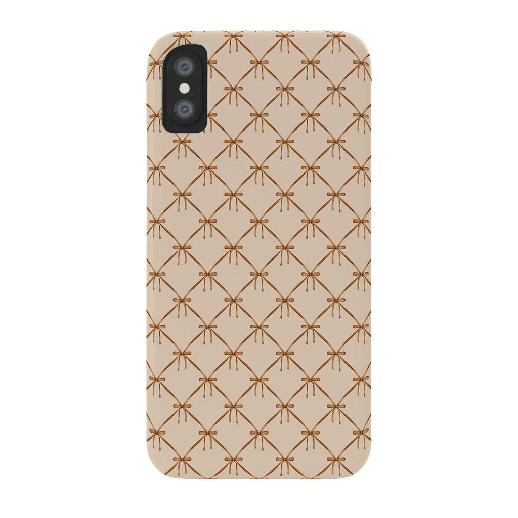 Colour Poems Bows and Ribbons Beige Phone Case