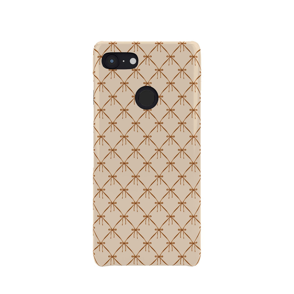Colour Poems Bows and Ribbons Beige Phone Case