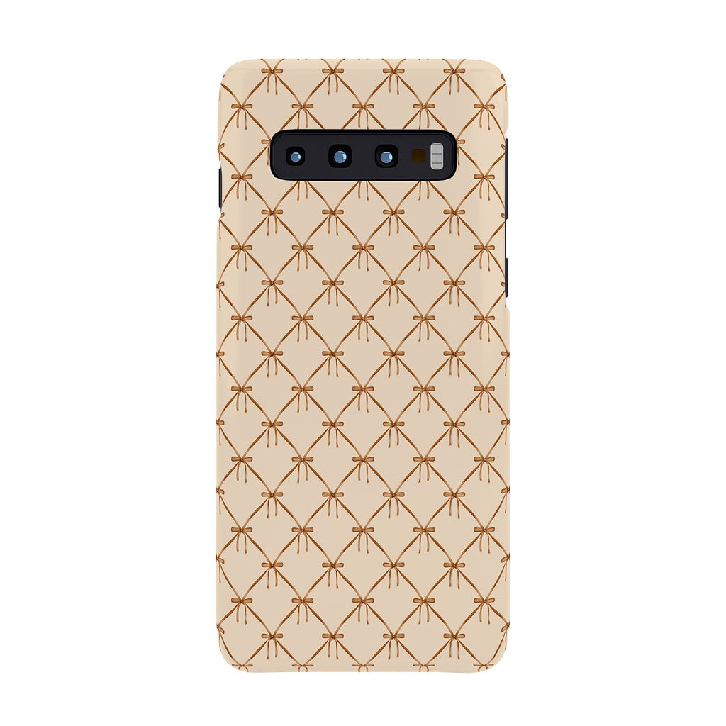 Colour Poems Bows and Ribbons Beige Phone Case