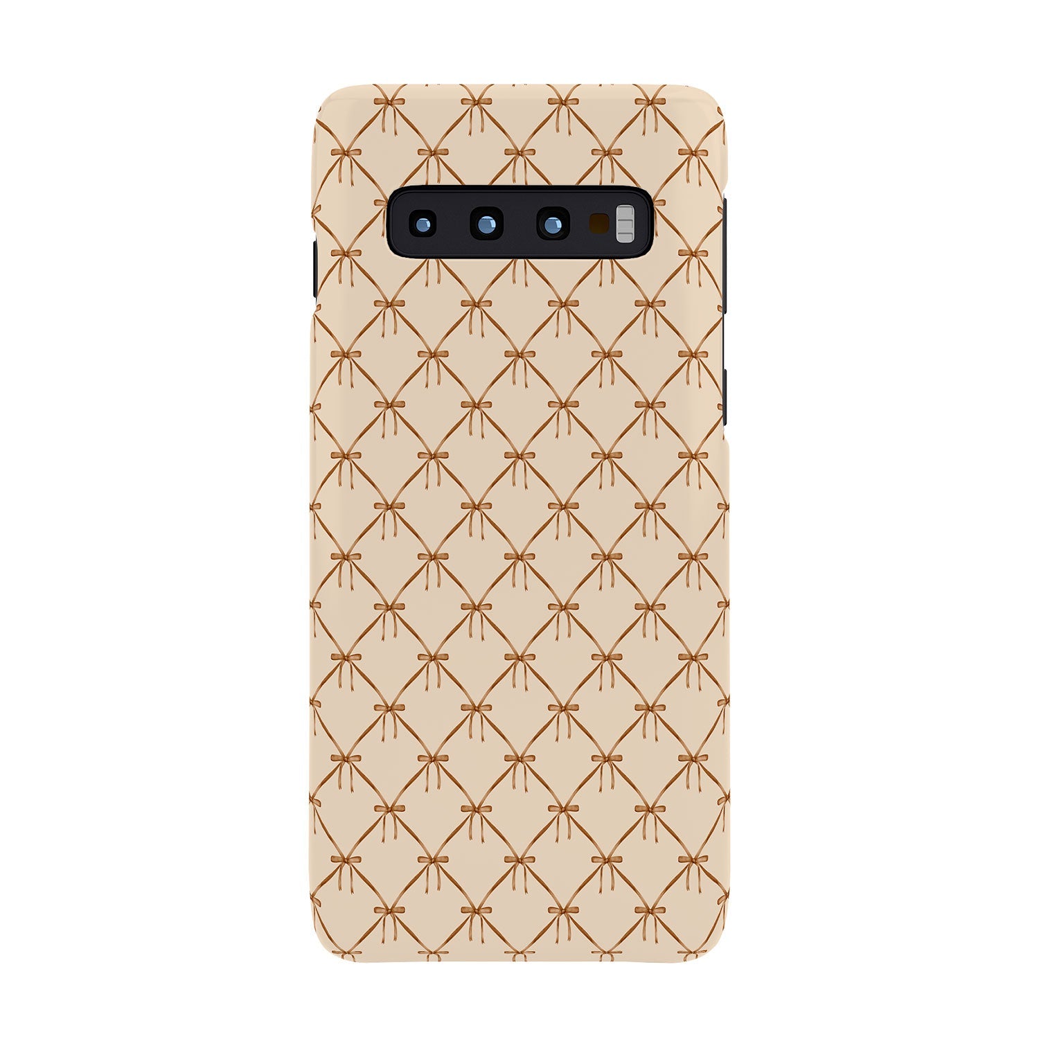 Colour Poems Bows and Ribbons Beige Phone Case