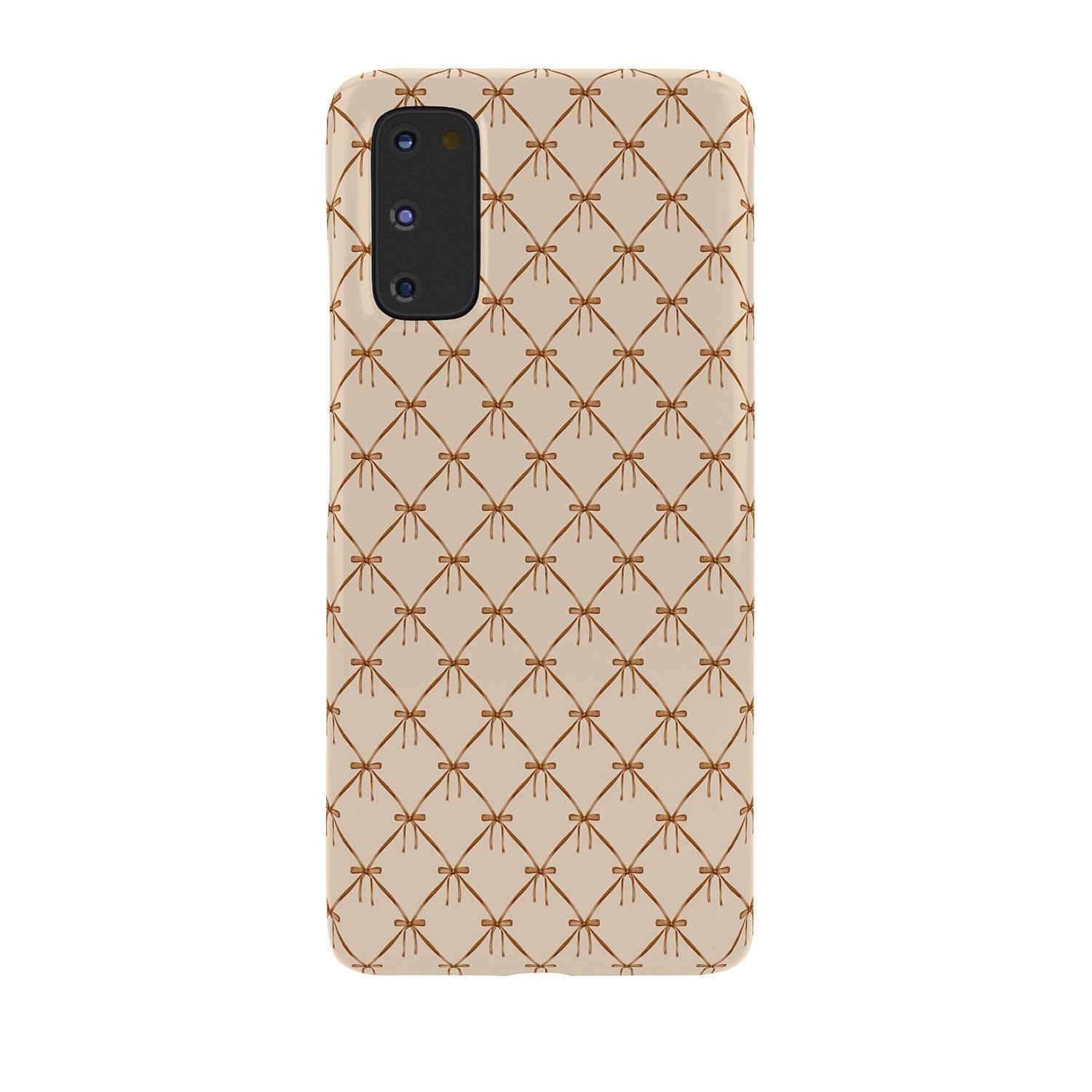 Colour Poems Bows and Ribbons Beige Phone Case