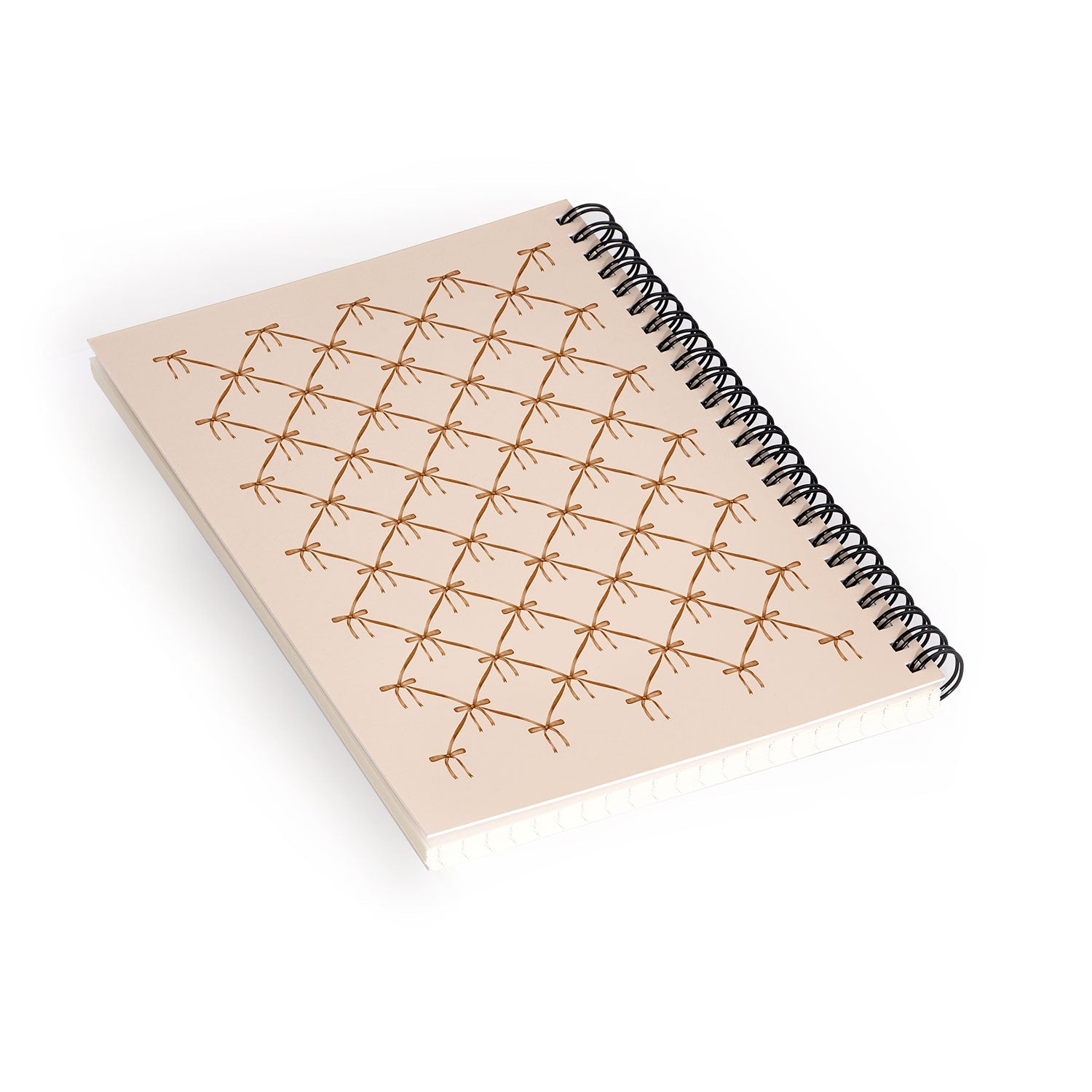 Colour Poems Bows and Ribbons Beige Spiral Notebook