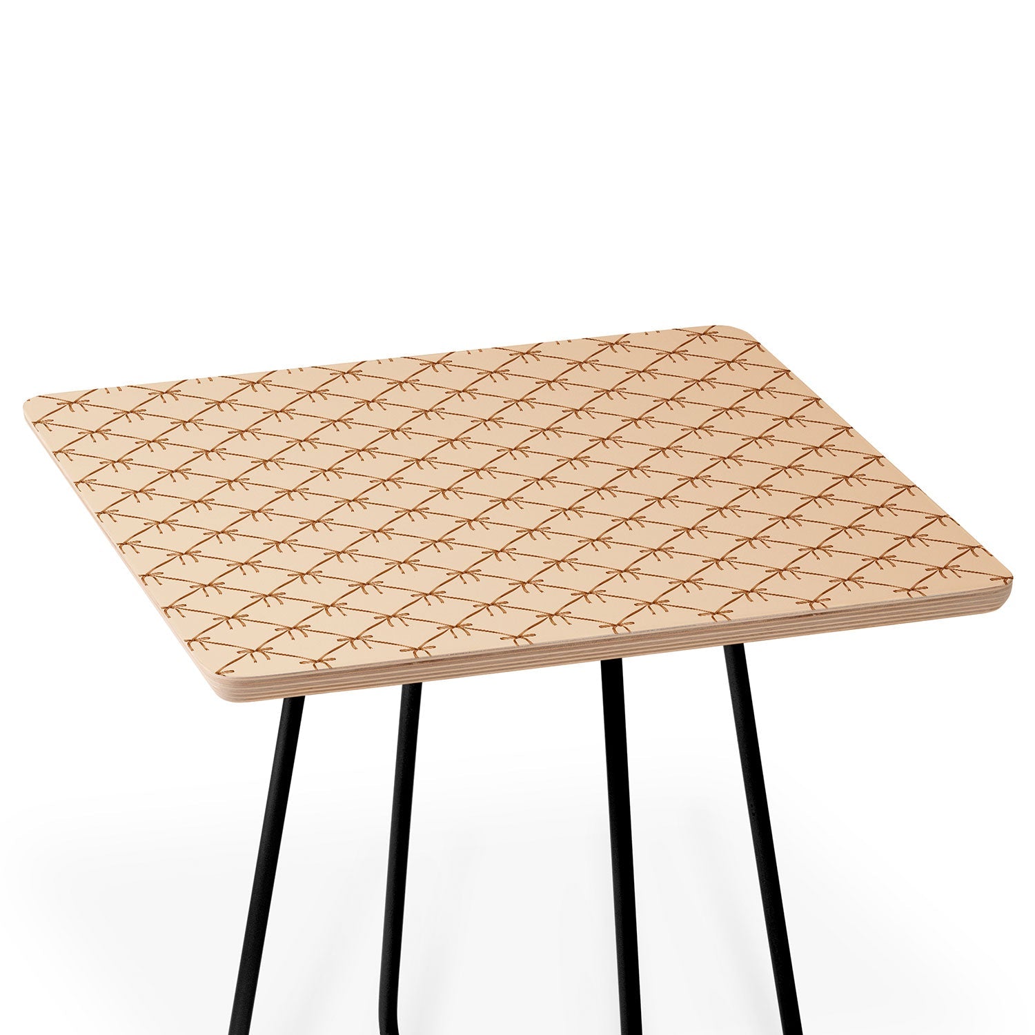 Colour Poems Bows and Ribbons Beige Side Table