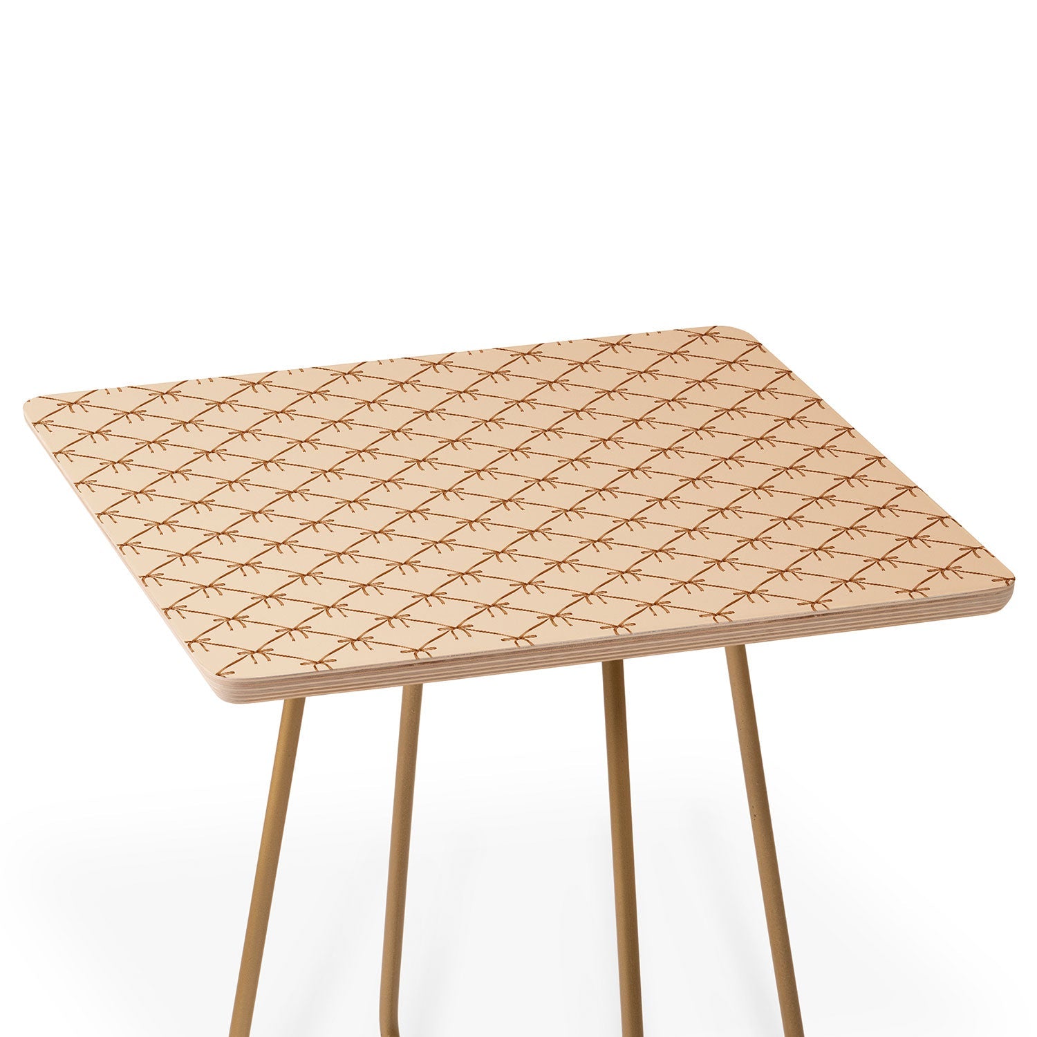 Colour Poems Bows and Ribbons Beige Side Table