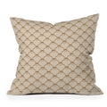 Colour Poems Bows and Ribbons Beige Outdoor Throw Pillow