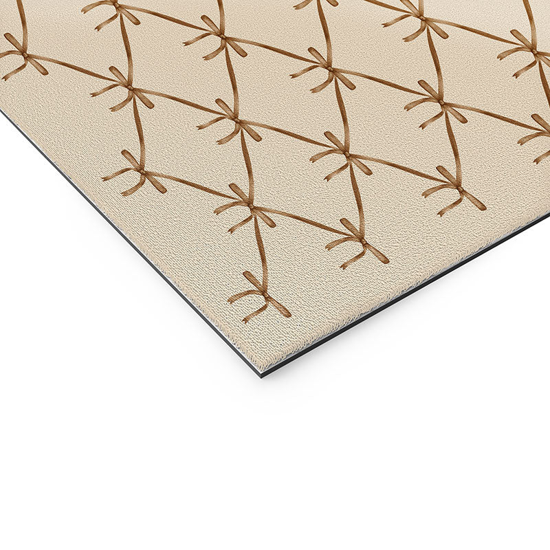 Colour Poems Bows and Ribbons Beige Welcome Mat