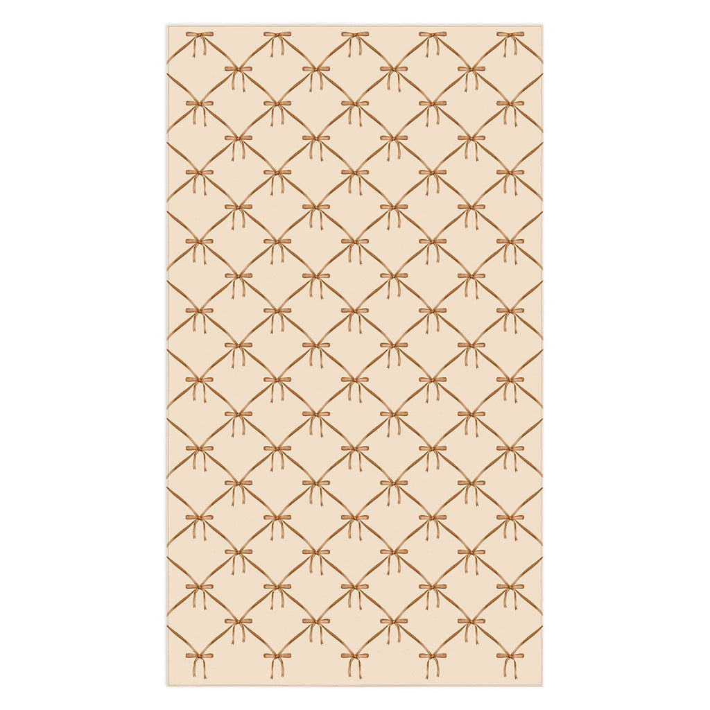Colour Poems Bows and Ribbons Beige Tablecloth
